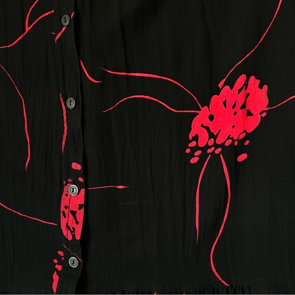 Chez California by Tandy vintage 80s floral shirt dress with drop waist - Picture 14 of 14